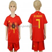 Belgique Enfant Coupe du monde 2018 De Bruyne 7 Maillot Domicile Pas Cher..